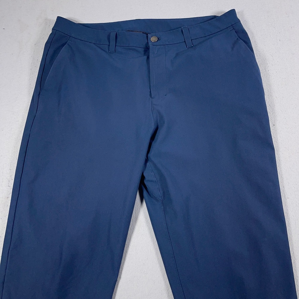Lululemon ABC Pants Men‎ 36x28 Slim Fit Blue Casual Dress Chino Comfort Stretch - Picture 2 of 9